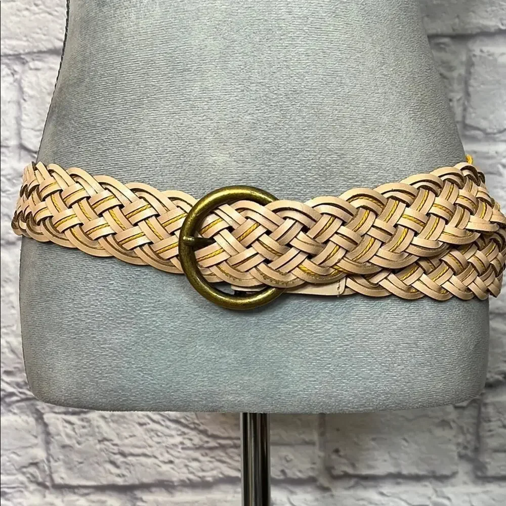 Vintage Y2K Target Braided Leather and Cording Belt
